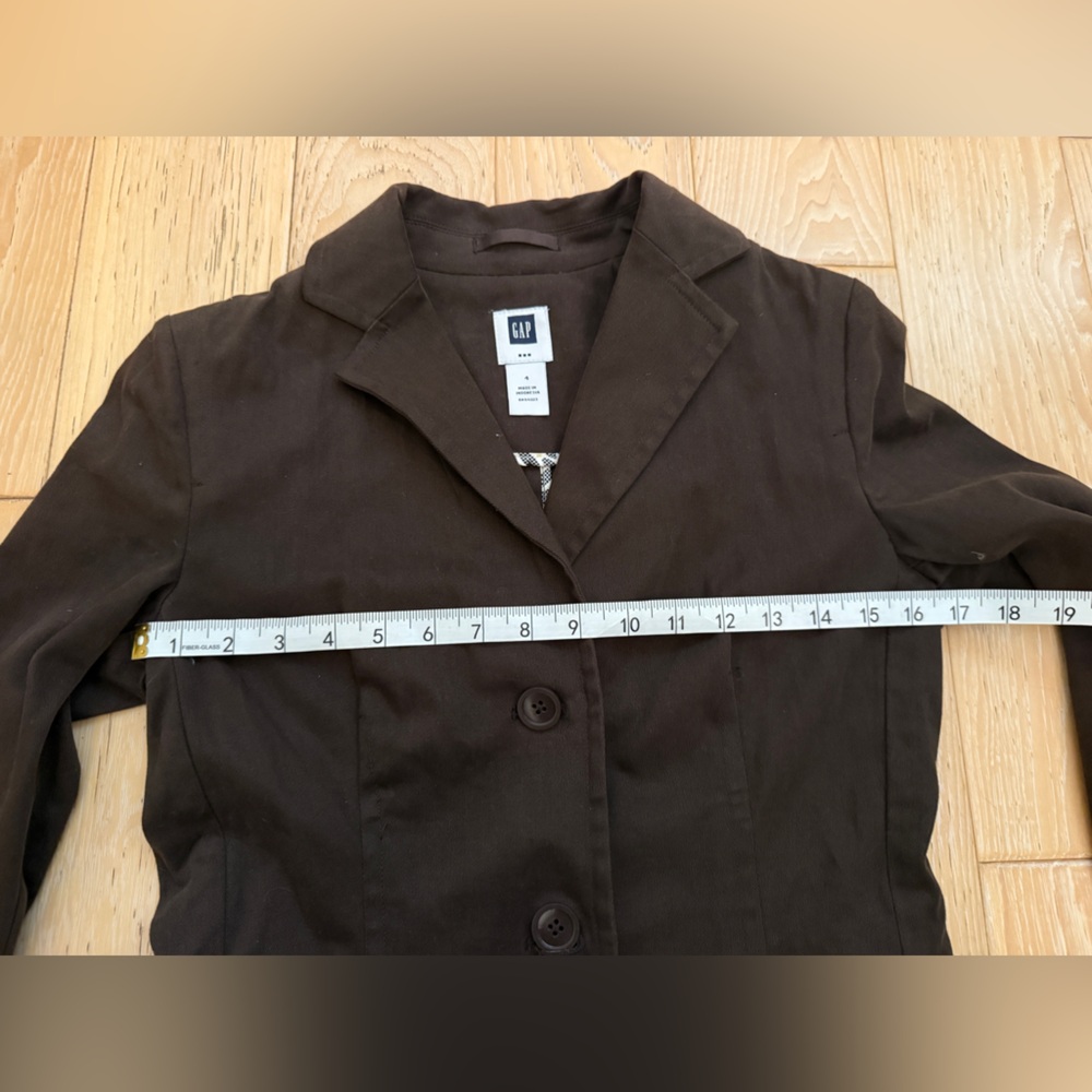 Womens Gap chocolate brown old money equestrian riding blazer‎ size 4 classic - Picture 4 of 7